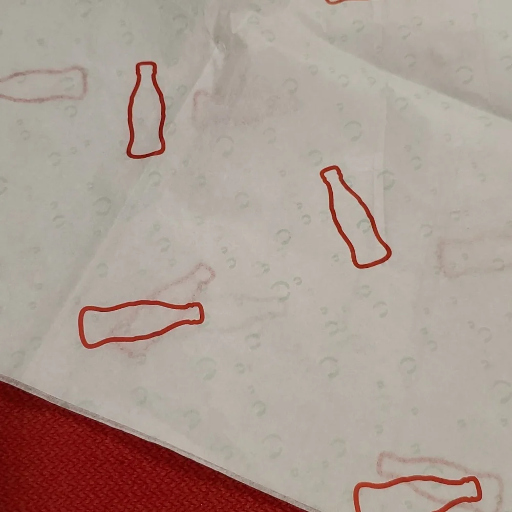 COKE bottle outline bubble graphics HTF Coca-Cola tissue paper Collectible